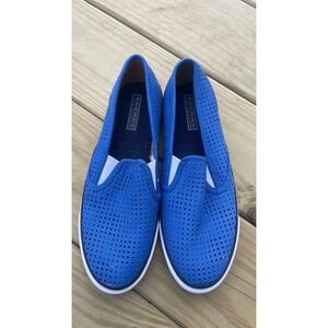 Sperry Top-Sider - Seaside perfed leather woven  Royal Blue Nautical Sz 7.5